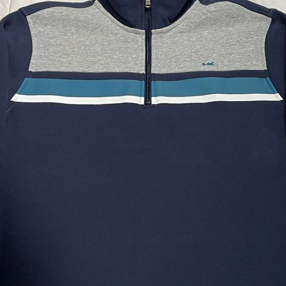 ⭐️ Michael Kors Soft Men's Blue Grey Lightweight Sweatshirt Fall Winter NEW NWT - Picture 7 of 9